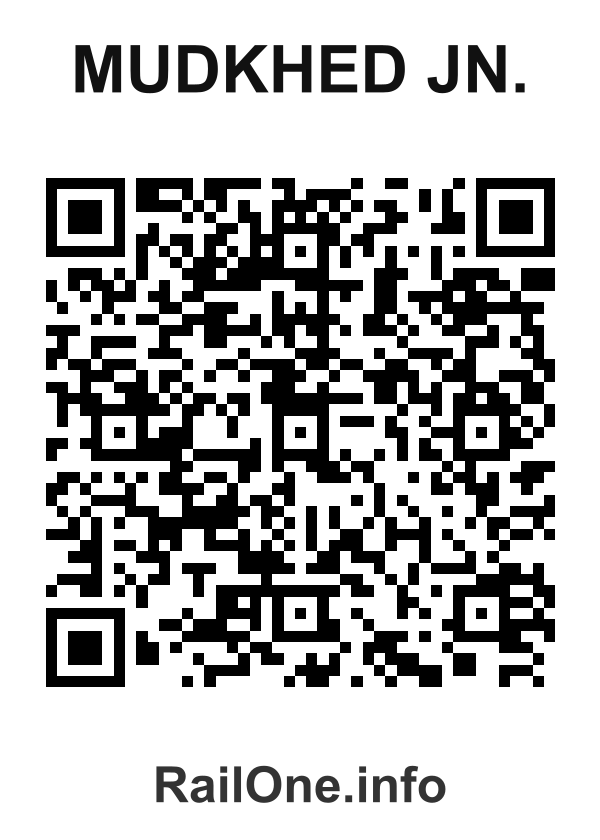 RailOne QR Code for Mudkhed Jn. station