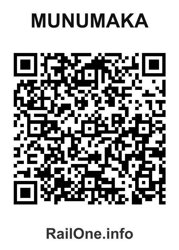 RailOne QR Code for Munumaka station