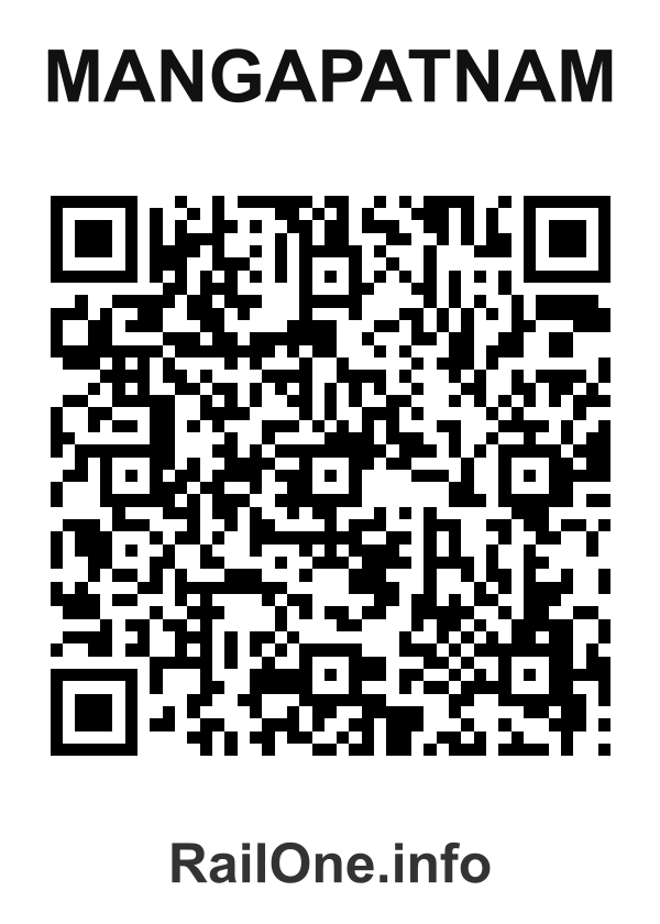 RailOne QR Code for Mangapatnam station