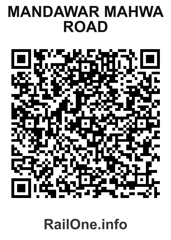 RailOne QR Code for Mandawar Mahwa Road station