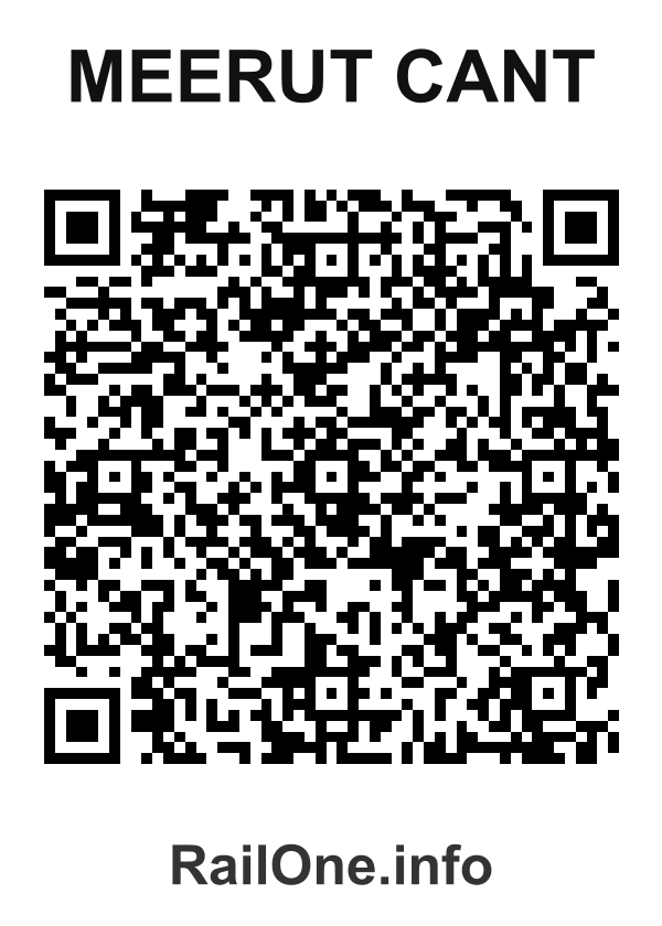 RailOne QR Code for Meerut Cant station