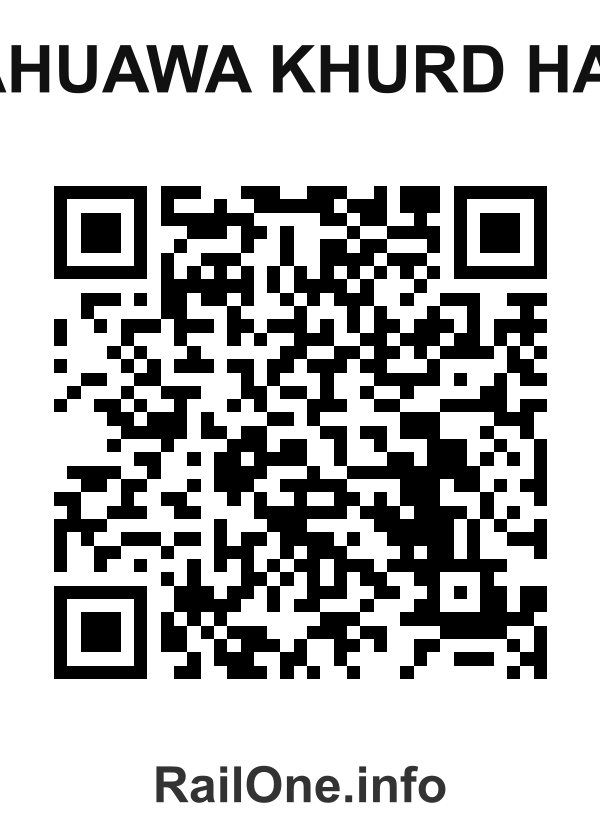 RailOne QR Code for Mahuawa Khurd Halt station
