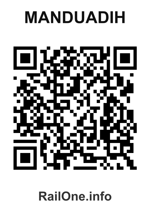 RailOne QR Code for Manduadih station
