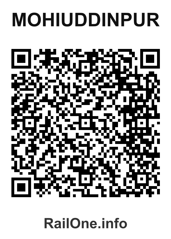 RailOne QR Code for Mohiuddinpur station