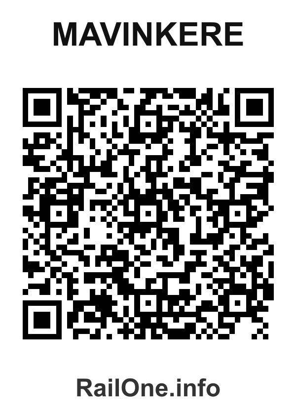 RailOne QR Code for Mavinkere station