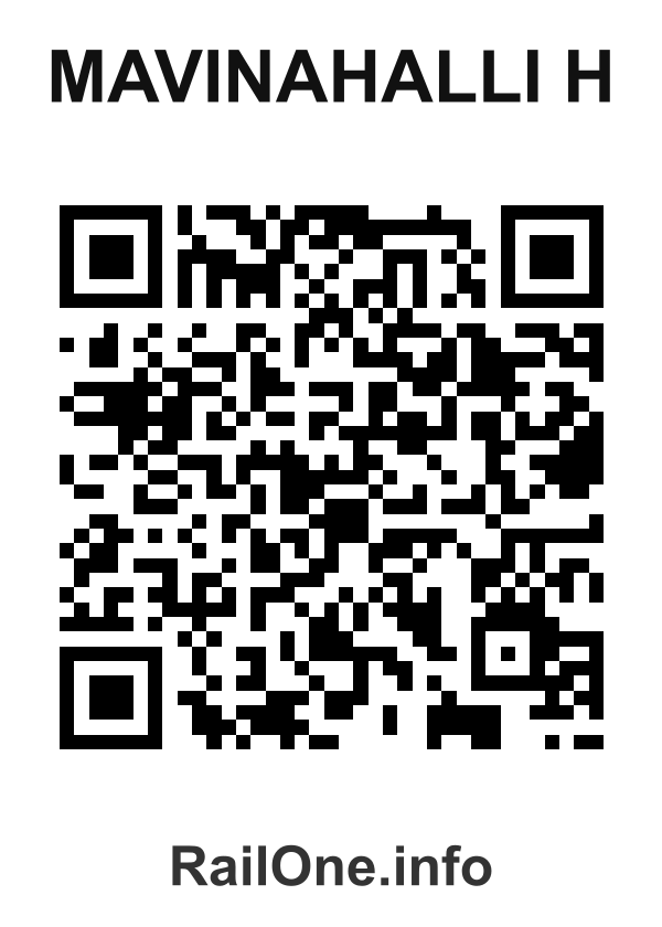 RailOne QR Code for Mavinahalli H station