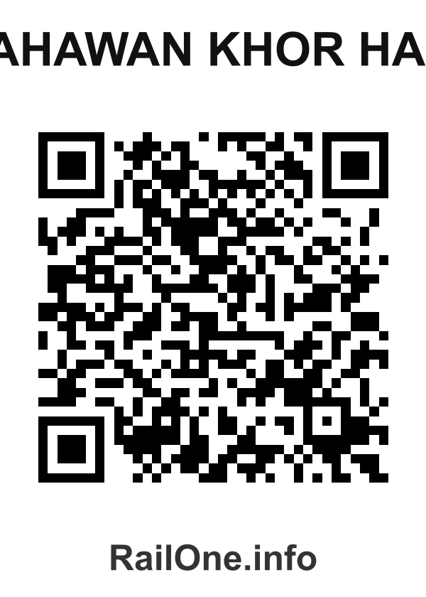 RailOne QR Code for Mahawan Khor Halt station