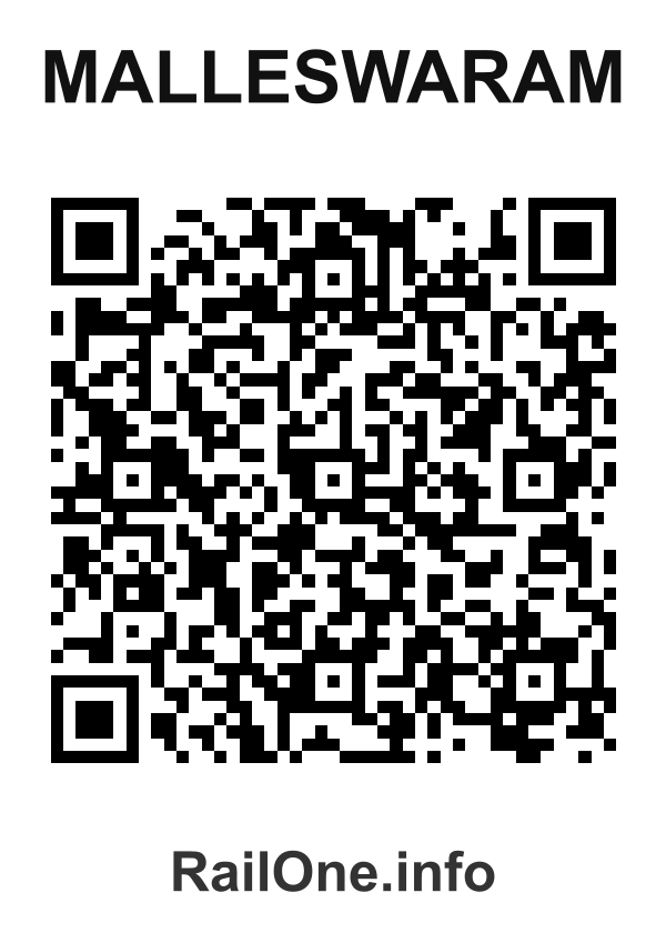 RailOne QR Code for Malleswaram station