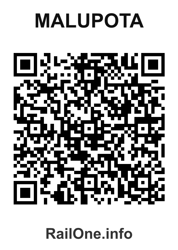 RailOne QR Code for Malupota station