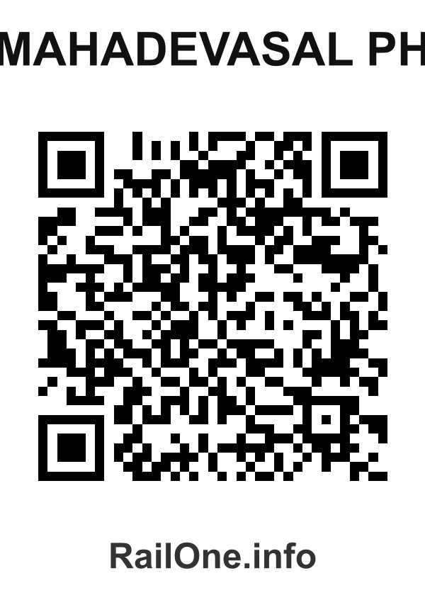 RailOne QR Code for Mahadevasal Ph station