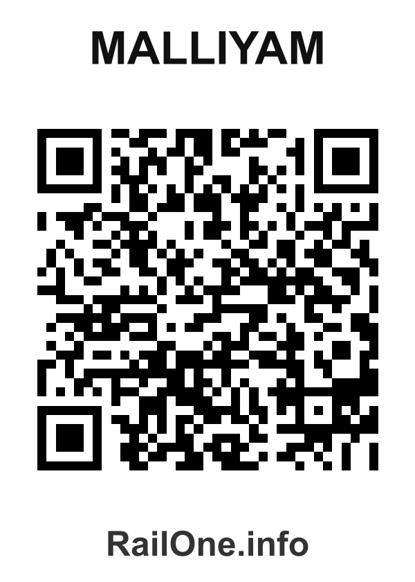 RailOne QR Code for Malliyam station