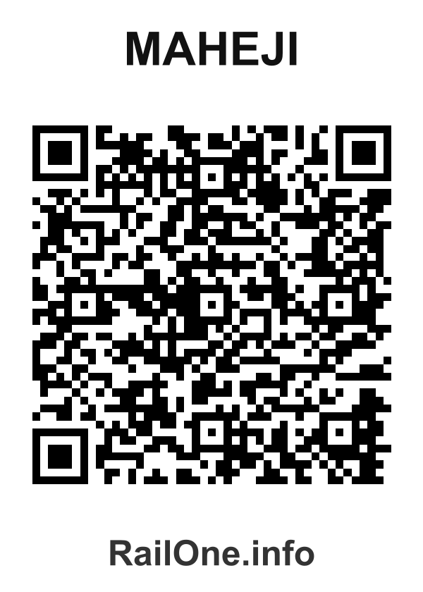 RailOne QR Code for Maheji station