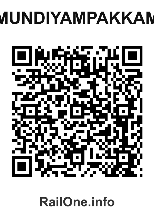 RailOne QR Code for Mundiyampakkam station