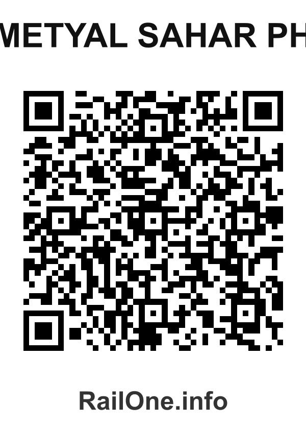 RailOne QR Code for Metyal Sahar Ph station