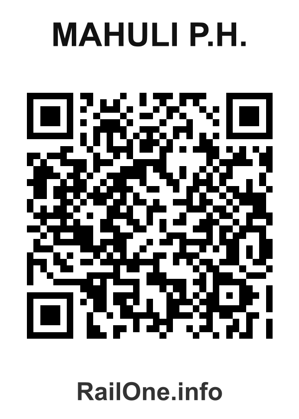 RailOne QR Code for Mahuli P.h. station