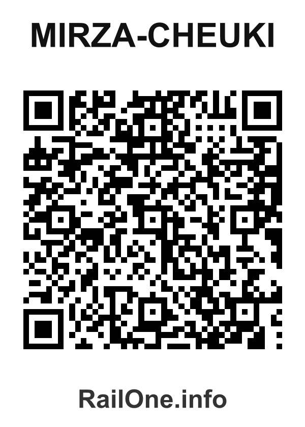 RailOne QR Code for Mirza-cheuki station