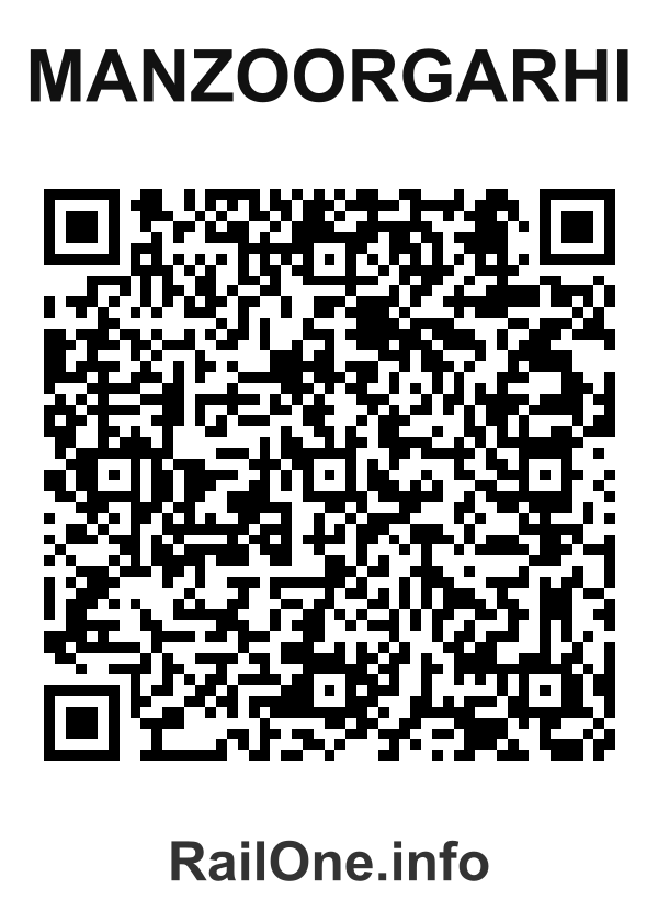 RailOne QR Code for Manzoorgarhi station