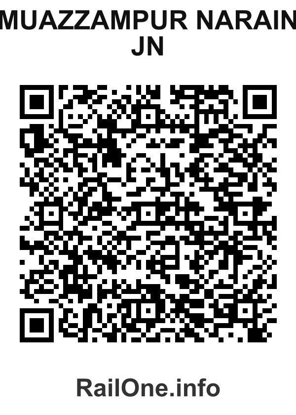 RailOne QR Code for Muazzampur Narain Jn station