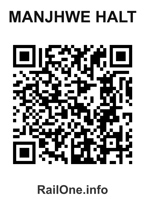 RailOne QR Code for Manjhwe Halt station