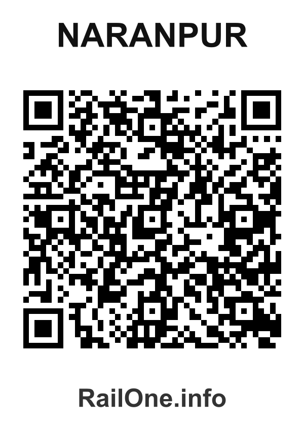 RailOne QR Code for Naranpur station