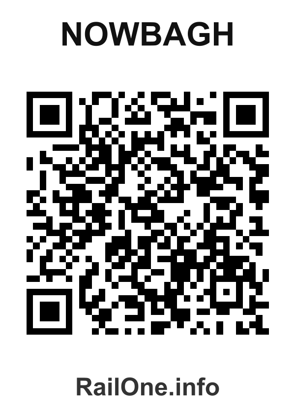 RailOne QR Code for Nowbagh station