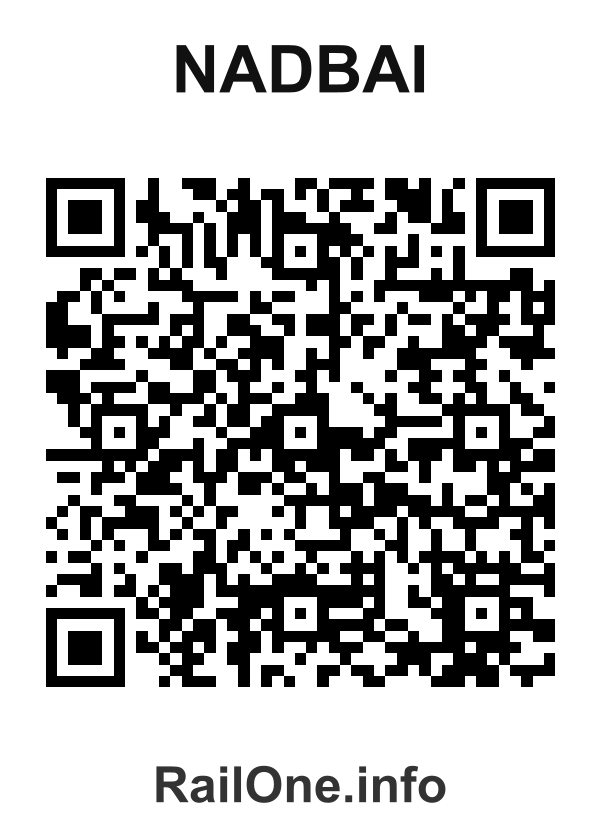 RailOne QR Code for Nadbai station