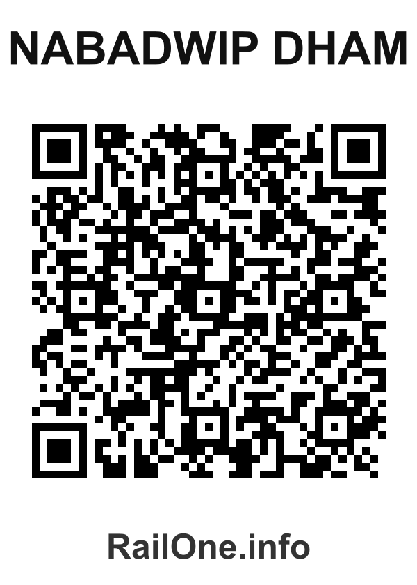 RailOne QR Code for Nabadwip Dham station