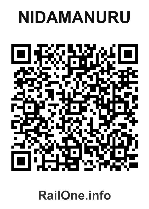 RailOne QR Code for Nidamanuru station