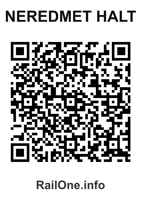 RailOne QR Code for Neredmet Halt station