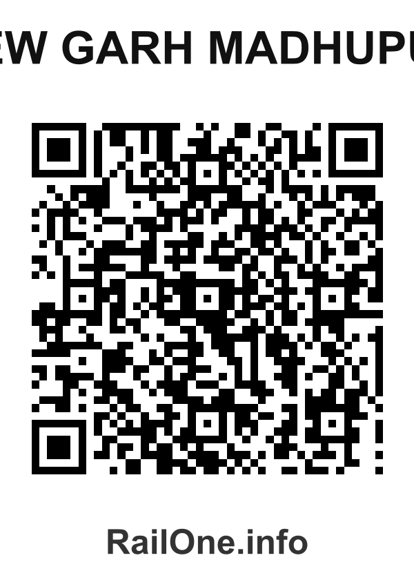 RailOne QR Code for New Garh Madhupur station