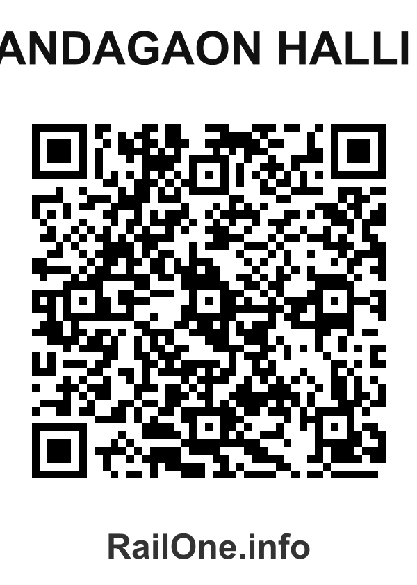 RailOne QR Code for Nandagaon Halli H station