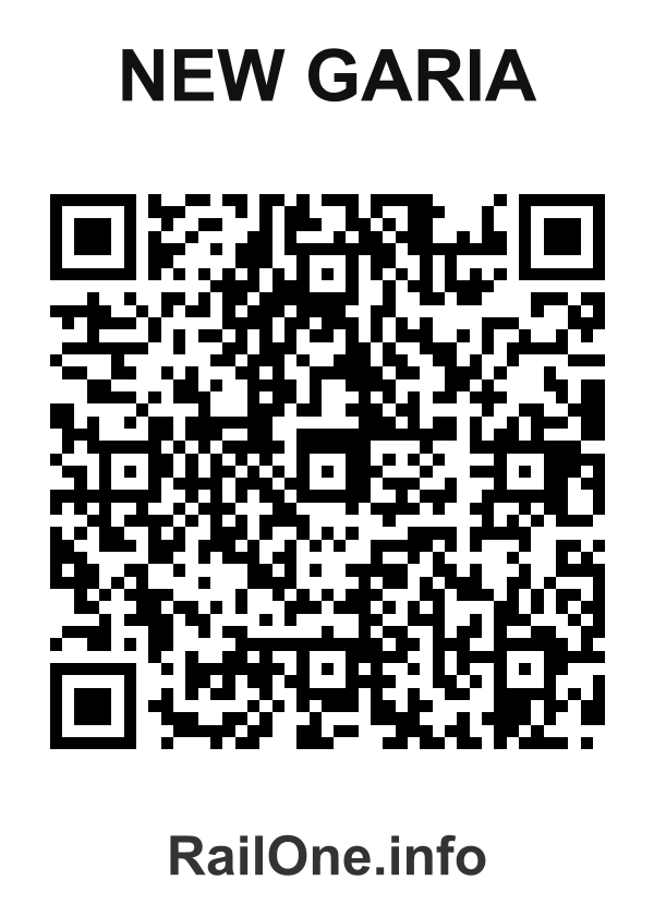 RailOne QR Code for New Garia station