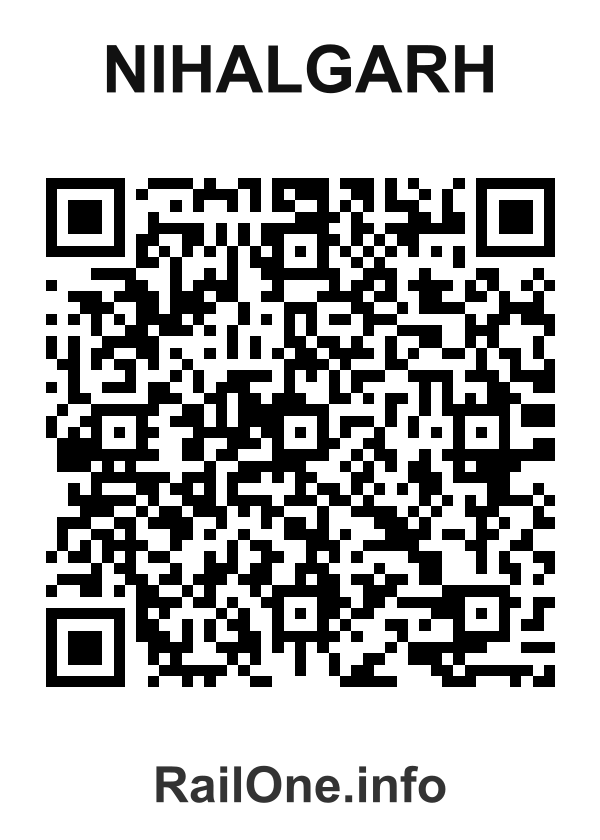RailOne QR Code for Nihalgarh station