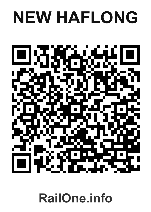 RailOne QR Code for New Haflong station