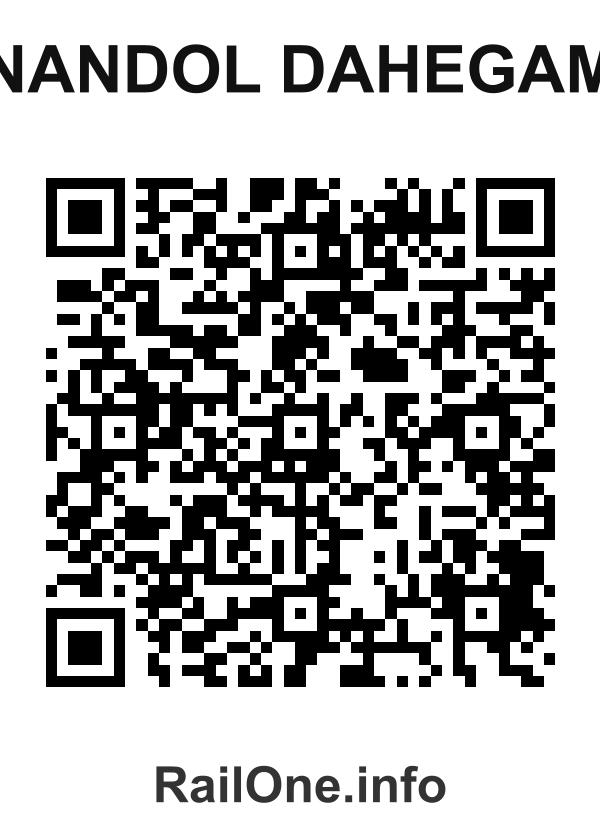 RailOne QR Code for Nandol Dahegam station