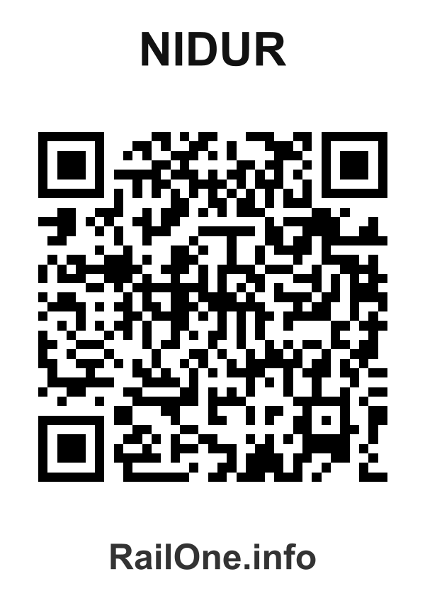 RailOne QR Code for Nidur station