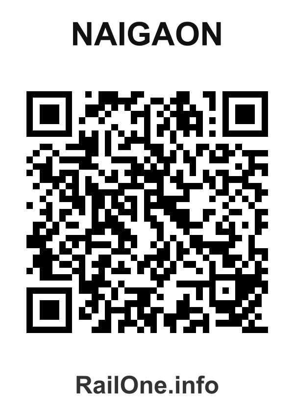 RailOne QR Code for Naigaon station