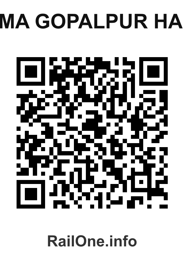 RailOne QR Code for Nima Gopalpur Halt station