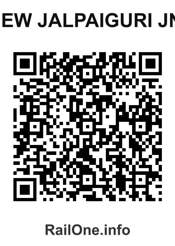 RailOne QR Code for New Jalpaiguri Jn. station