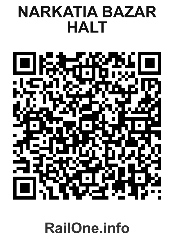 RailOne QR Code for Narkatia Bazar Halt station