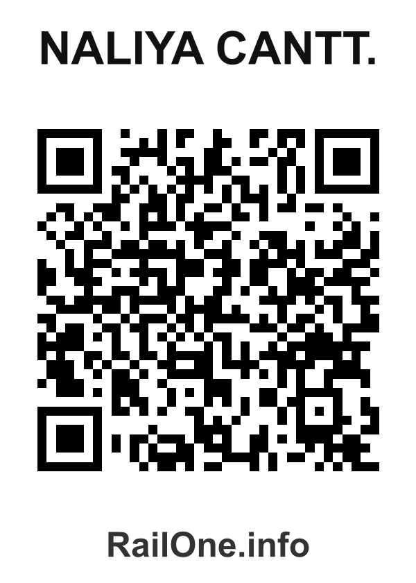 RailOne QR Code for Naliya Cantt. station