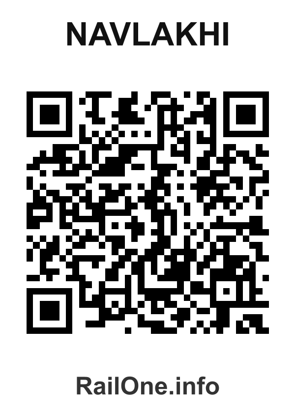 RailOne QR Code for Navlakhi station
