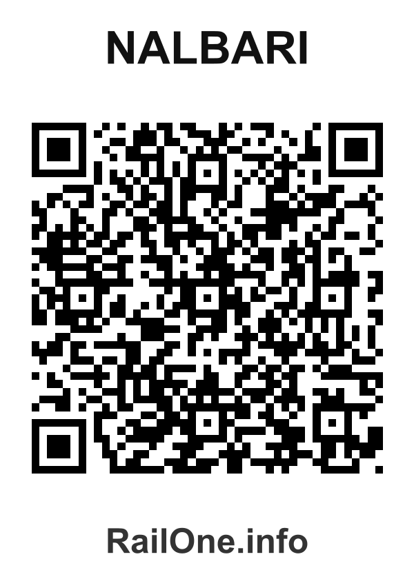 RailOne QR Code for Nalbari station
