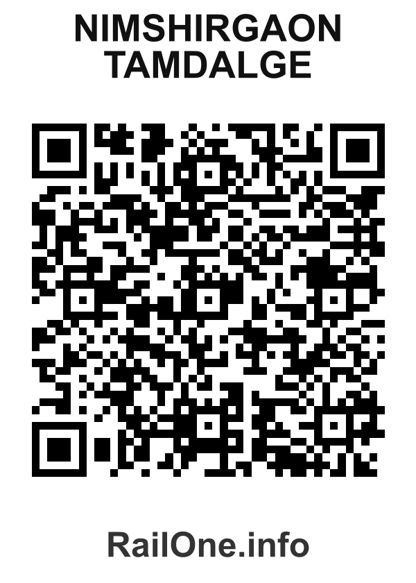 RailOne QR Code for Nimshirgaon Tamdalge station