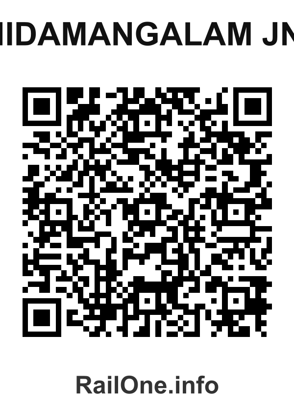 RailOne QR Code for Nidamangalam Jn. station