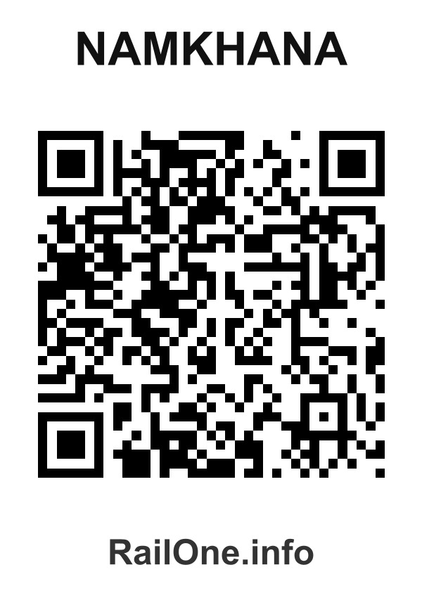 RailOne QR Code for Namkhana station