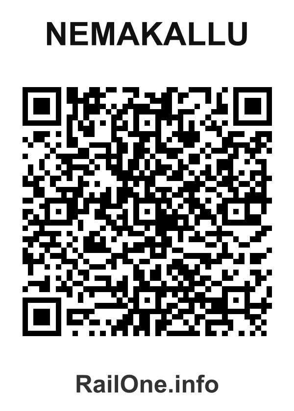 RailOne QR Code for Nemakallu station