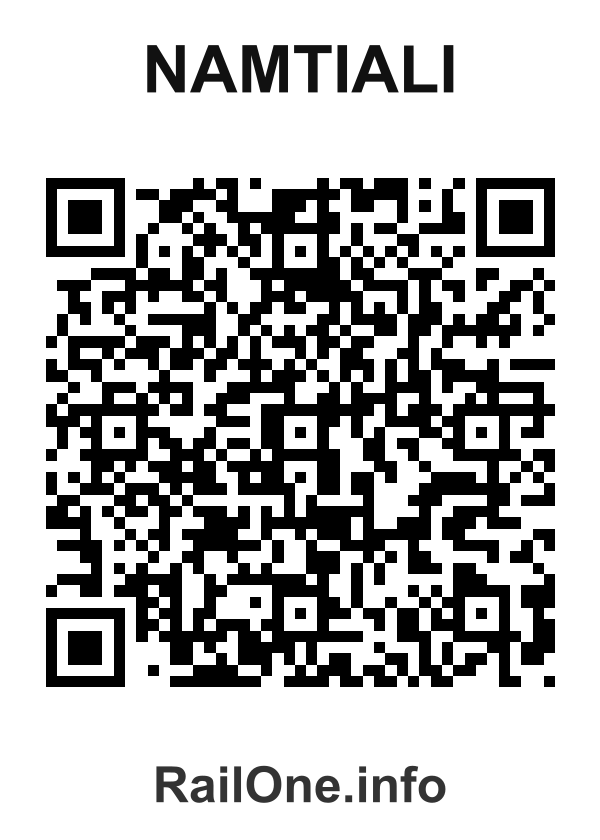 RailOne QR Code for Namtiali station