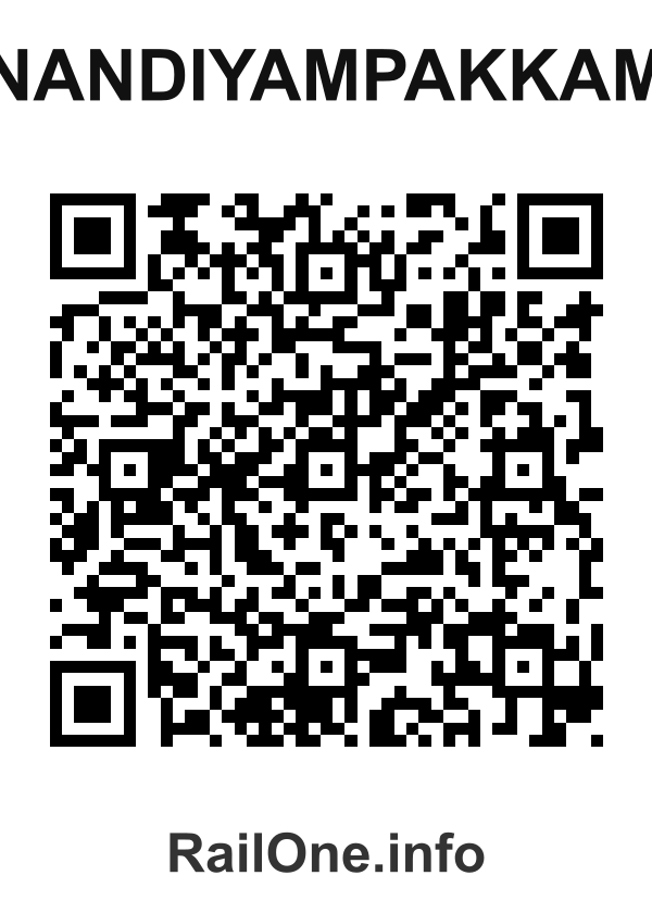RailOne QR Code for Nandiyampakkam station