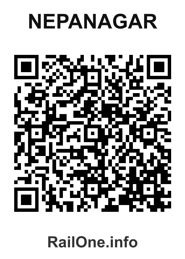 RailOne QR Code for Nepanagar station